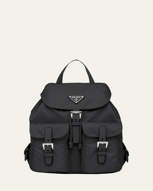 Small Buckle Flap Nylon Backpack